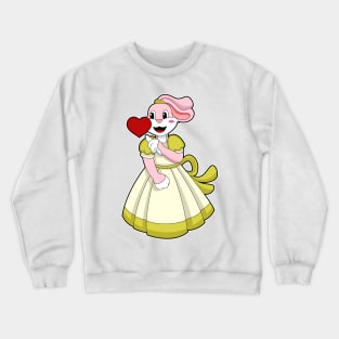 Rabbit as Bride with Wedding dress Crewneck Sweatshirt